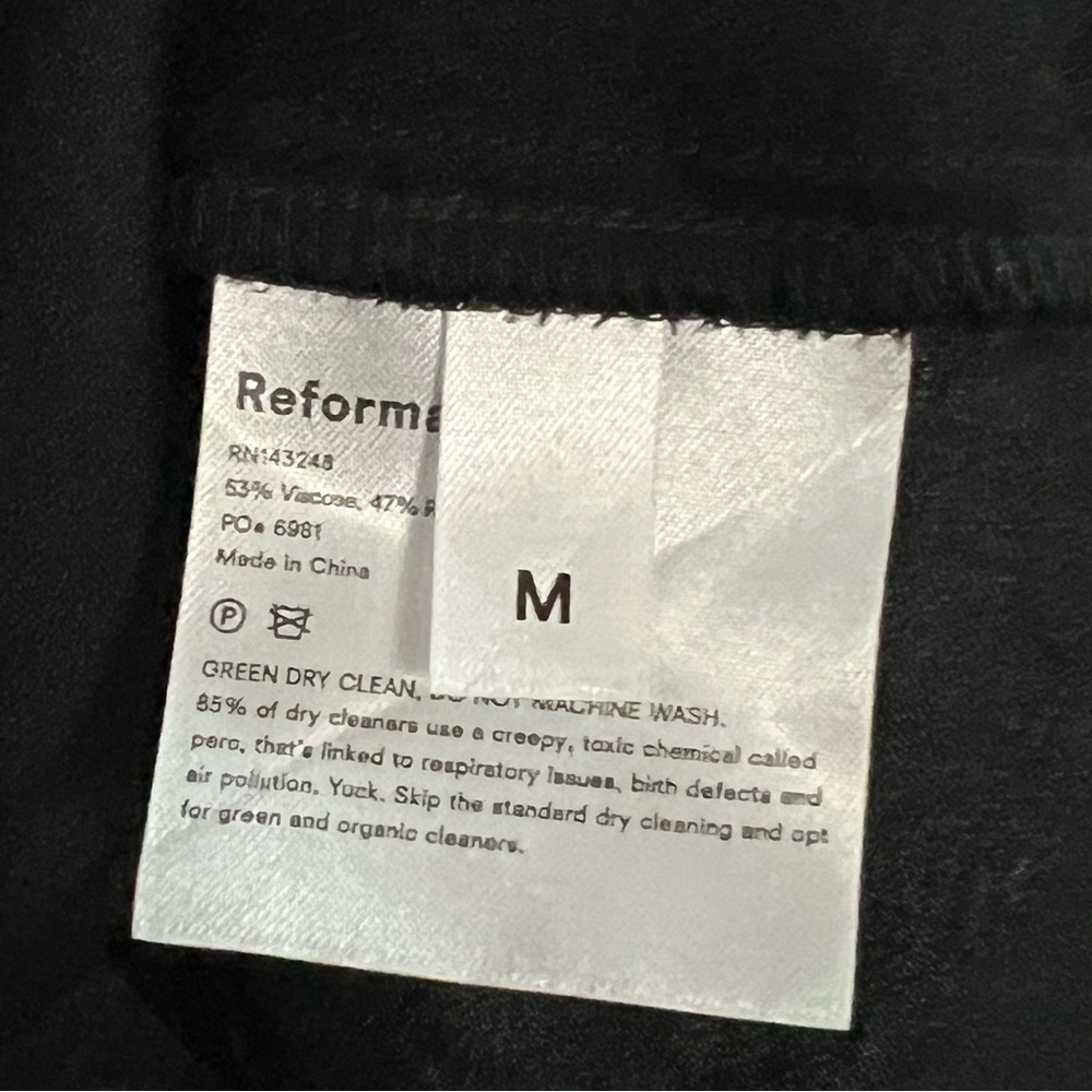 Reformation Black Leah Cowl Neck Tie Top - Medium - Picture 6 of 6